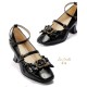 Iris Corolla Frame Square Heel Shoes(Reservation/8 Colours/Full Payment Without Shipping)